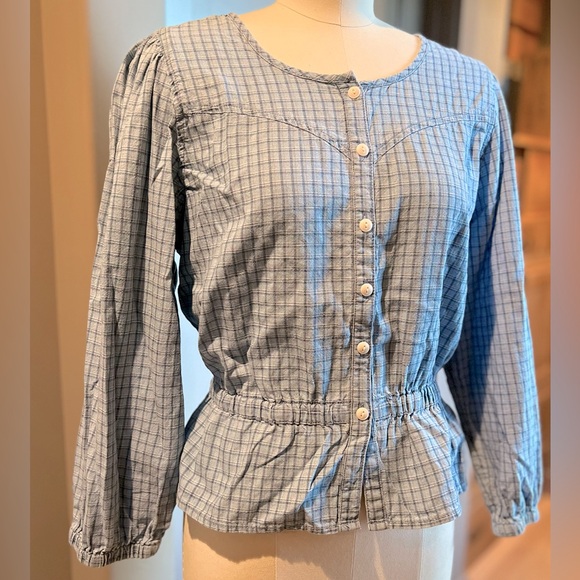MADEWELL Chambray button down blouse - Picture 1 of 6